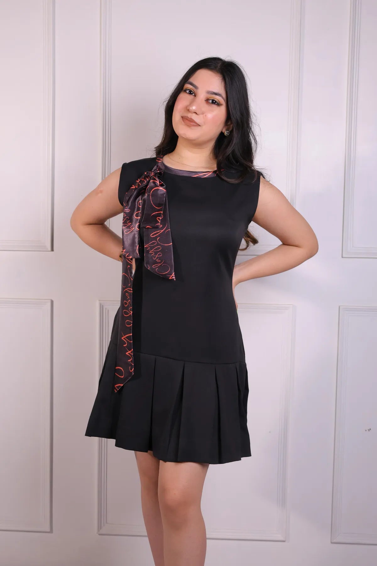Black Clasyy Bow Dress