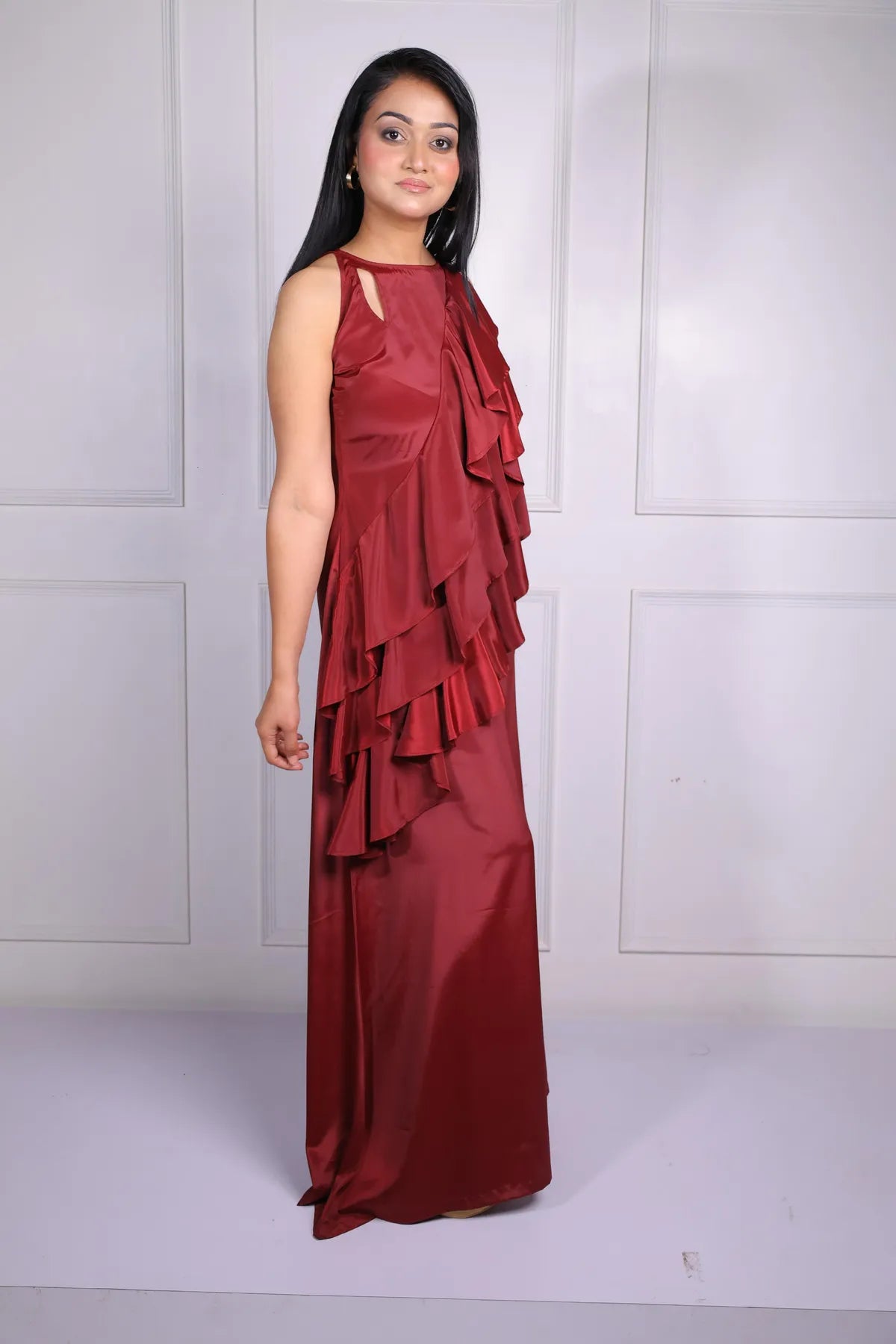 Crape Frill Gown