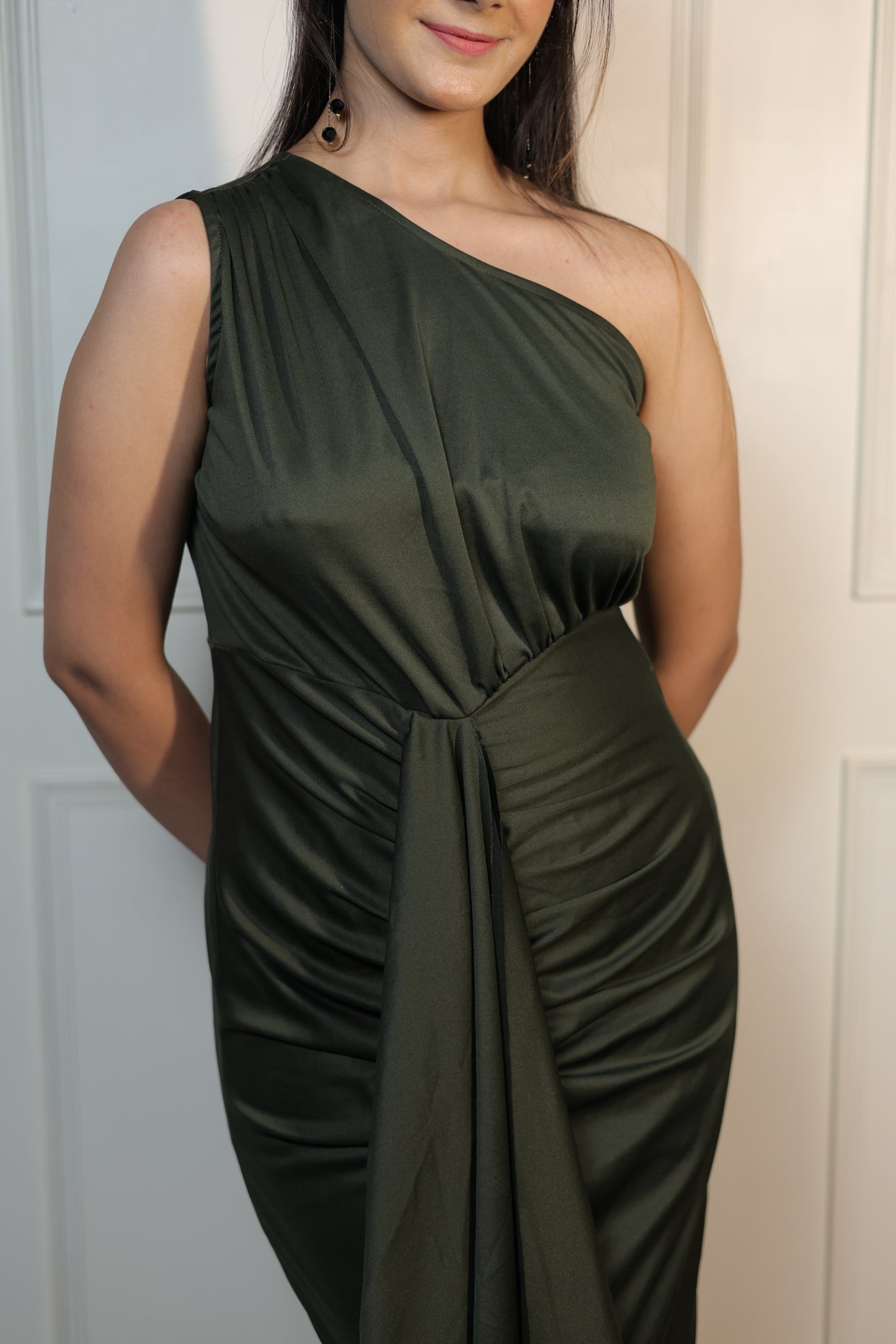 Sap Green Dhoti Dress