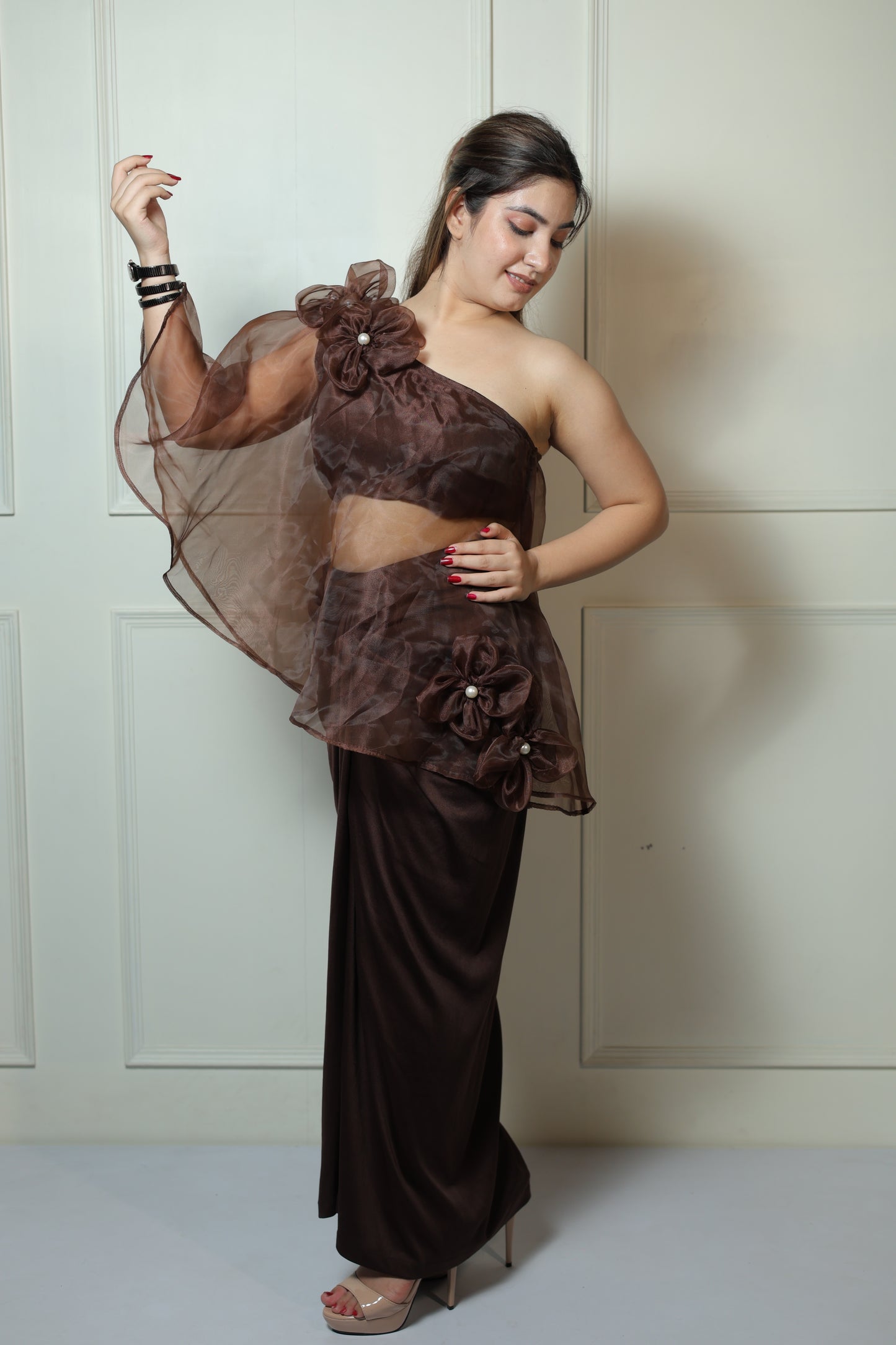 Organza Cape With Dhoti