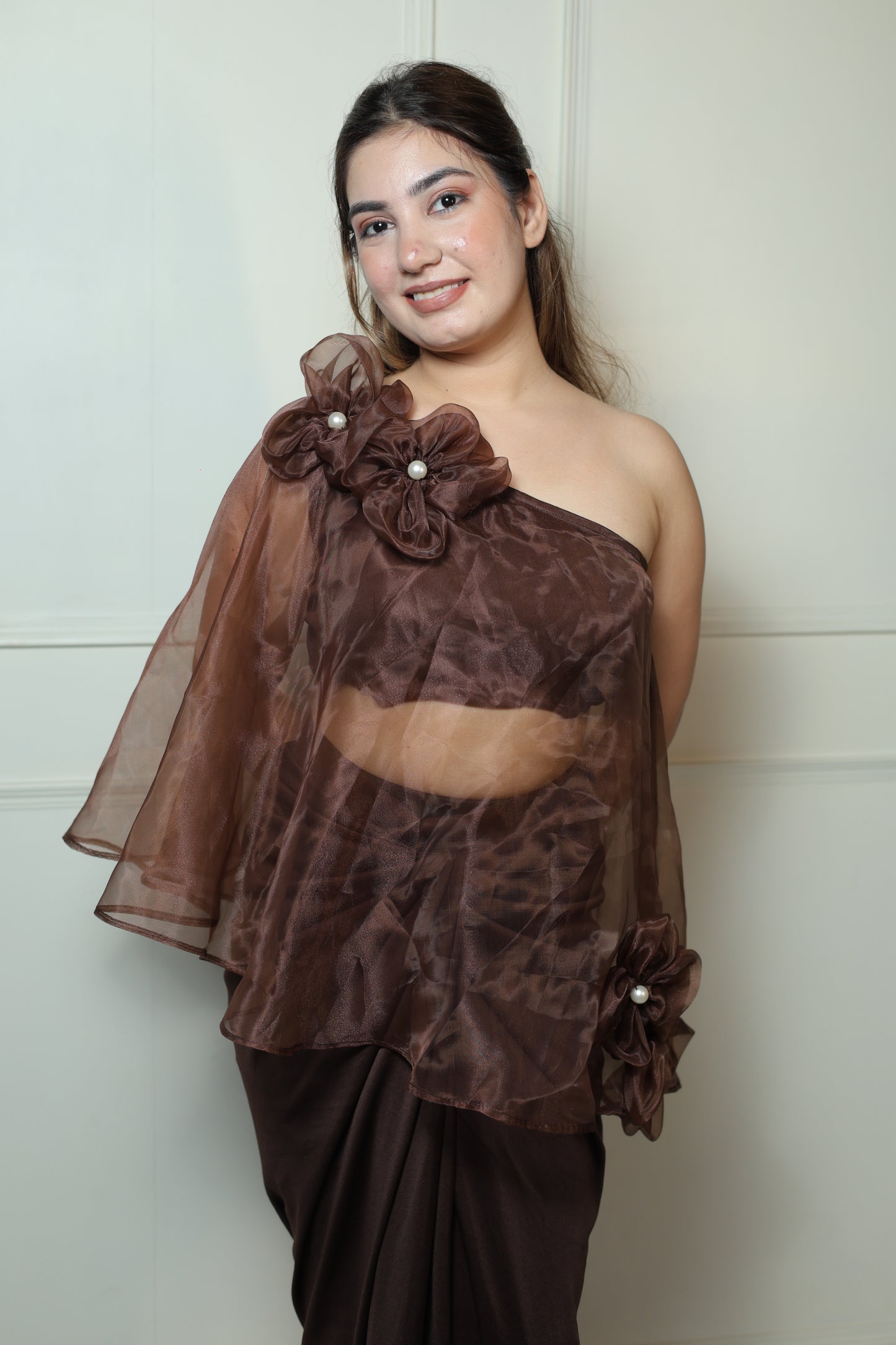 Organza Cape With Dhoti