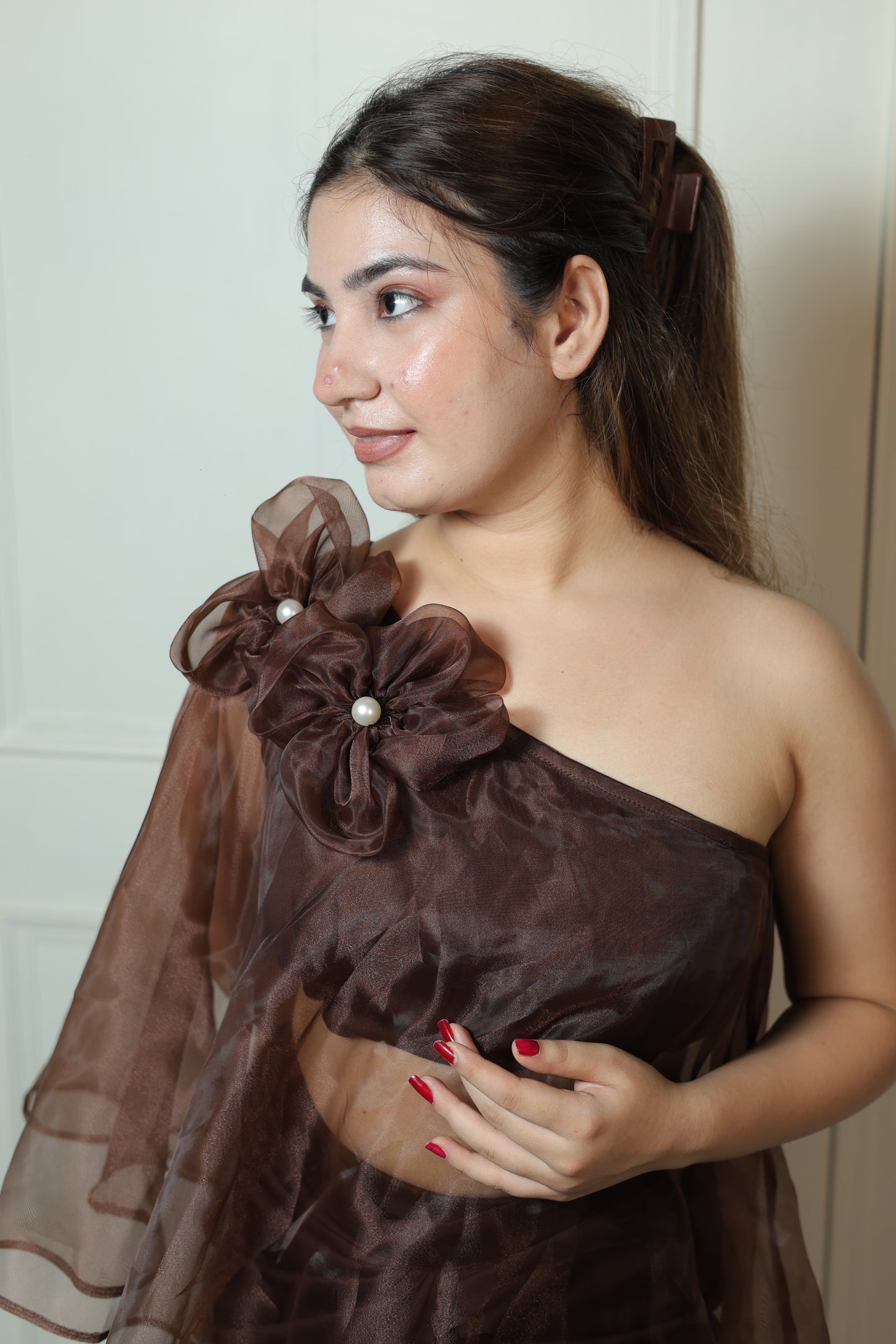 Organza Cape With Dhoti