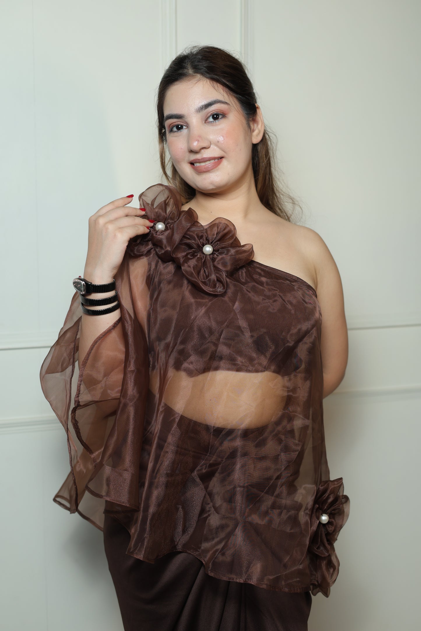Organza Cape With Dhoti