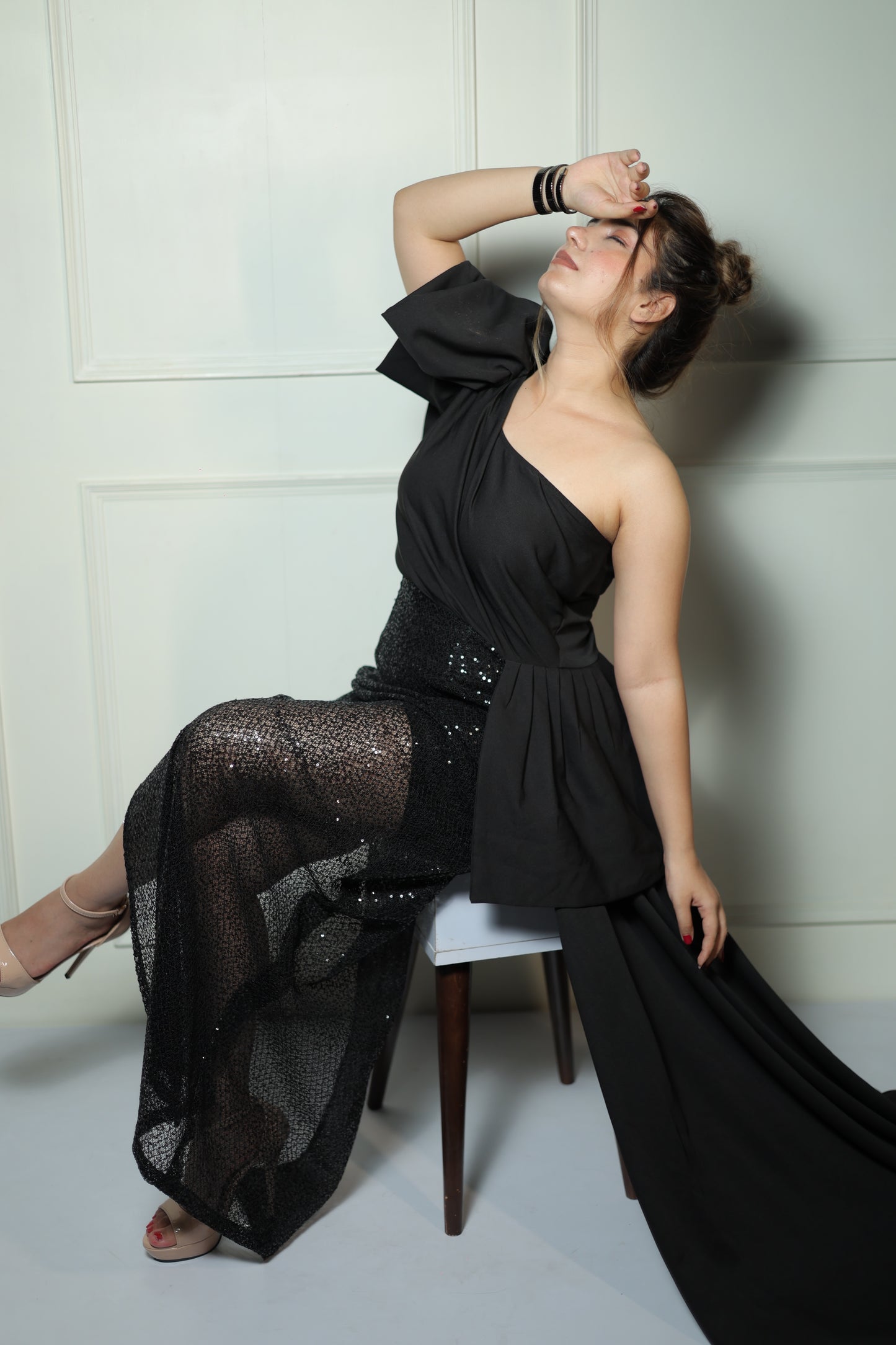 Black Cocktail Sheer Dress