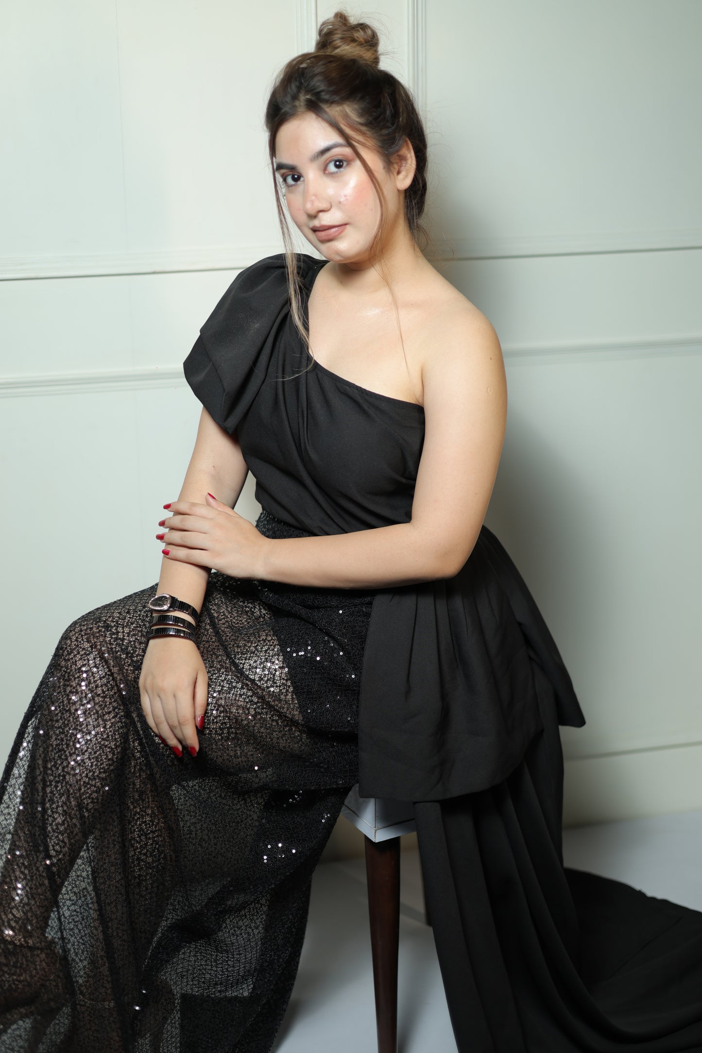 Black Cocktail Sheer Dress