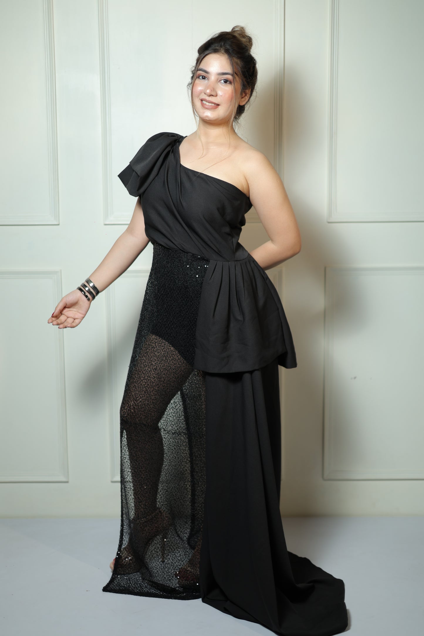 Black Cocktail Sheer Dress