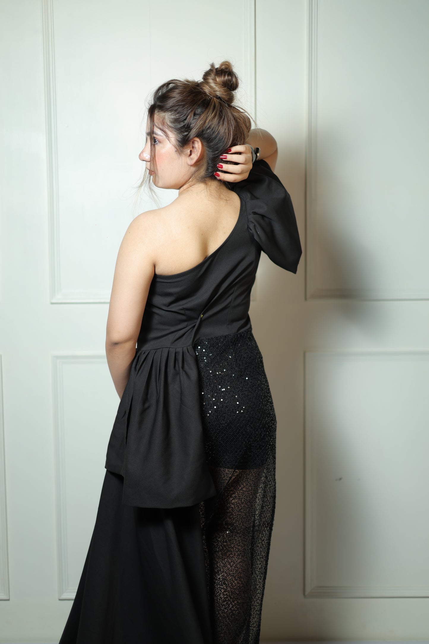 Black Cocktail Sheer Dress