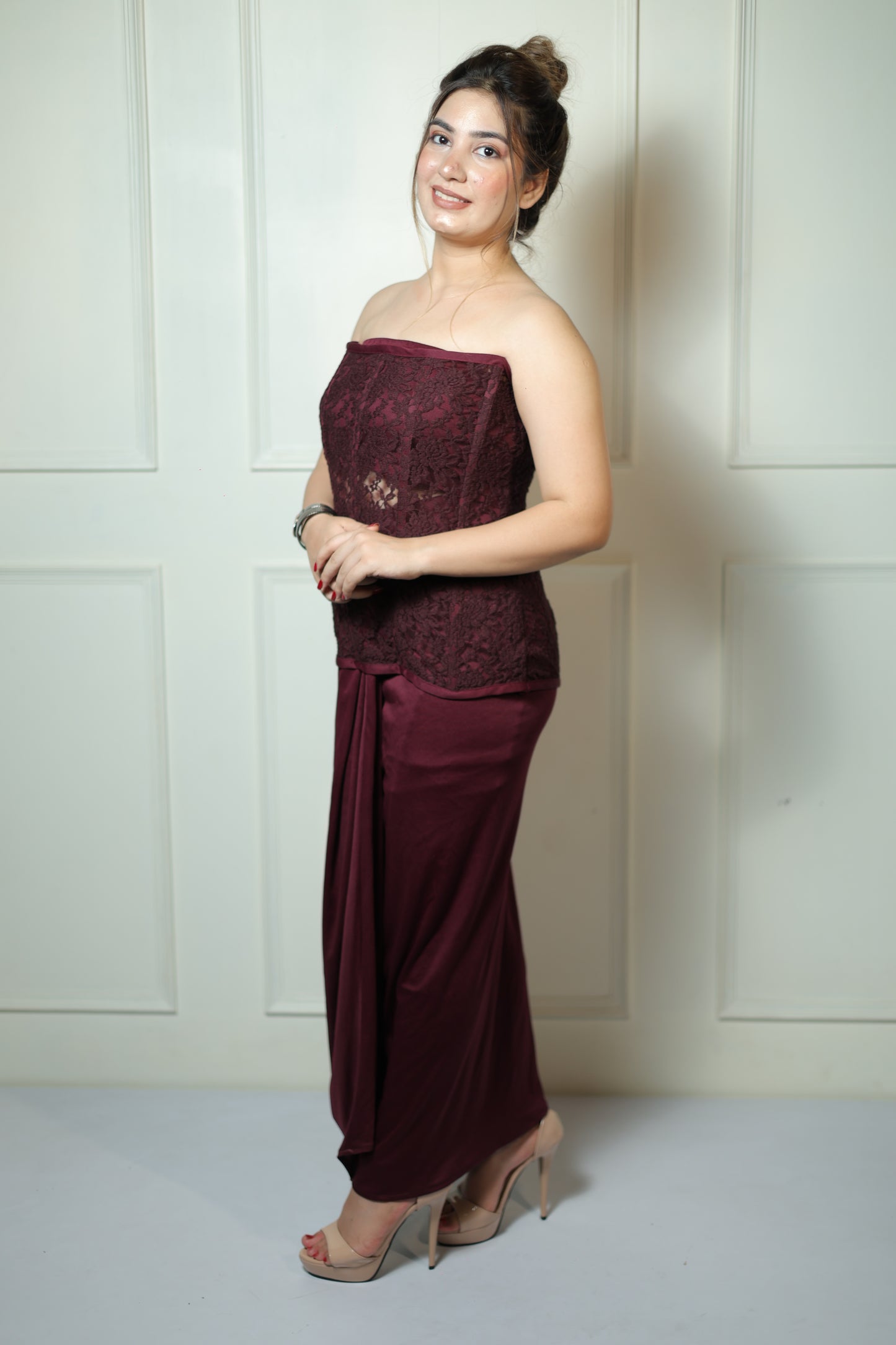 Corset Dhoti Dress