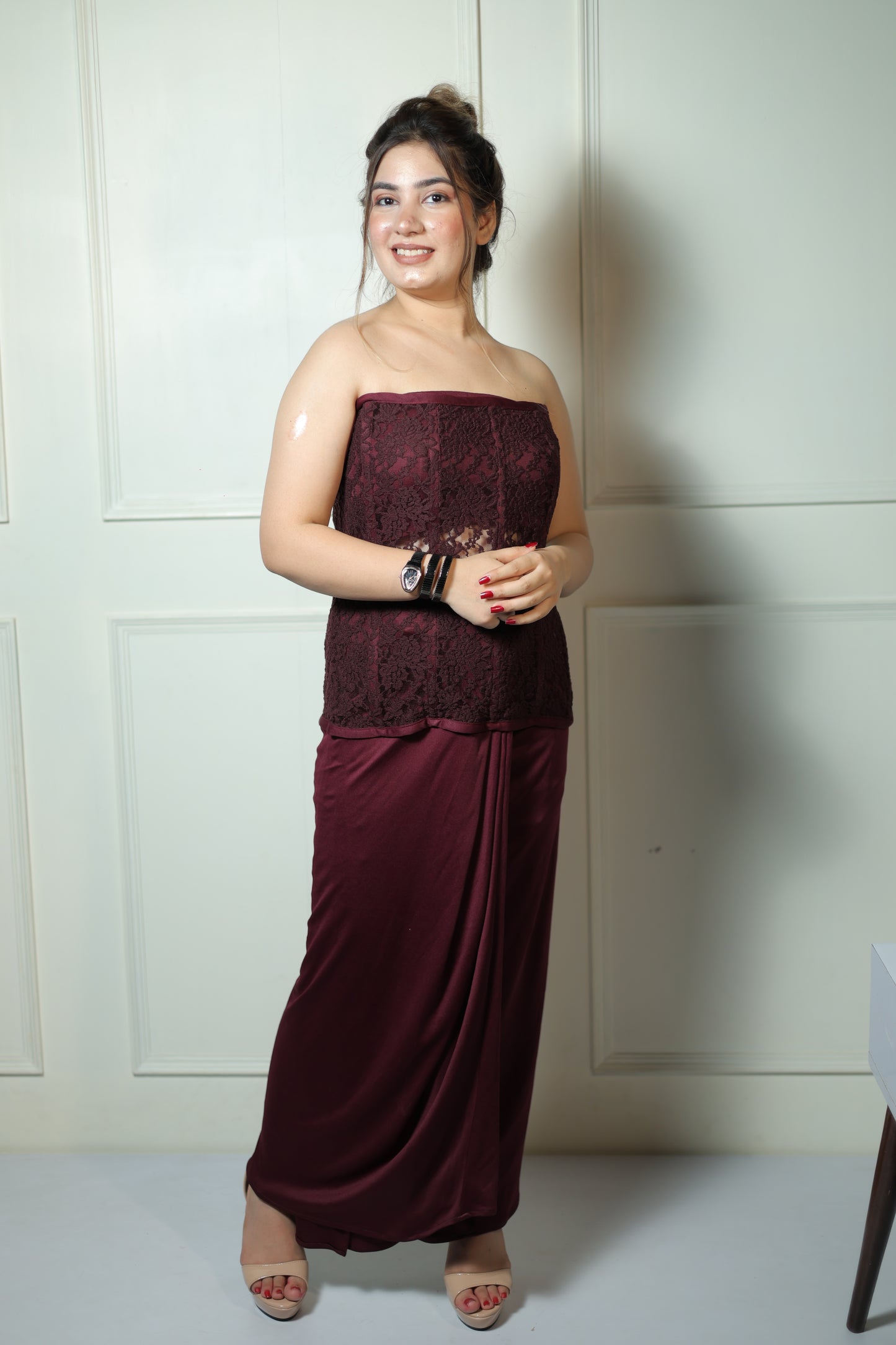 Corset Dhoti Dress