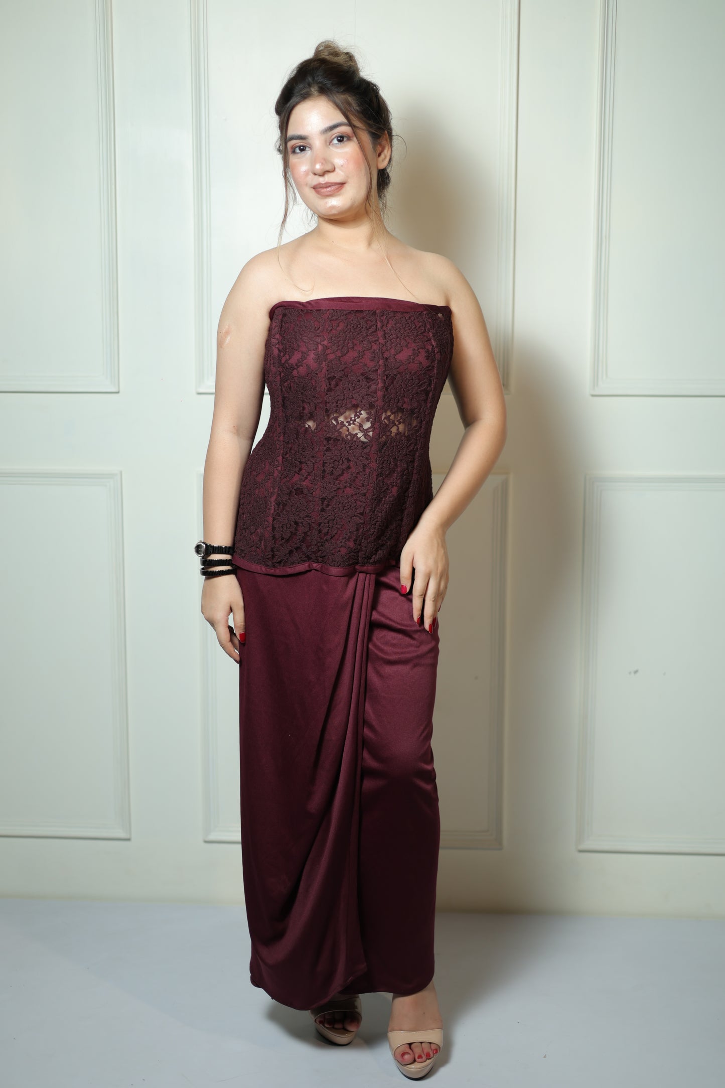 Corset Dhoti Dress