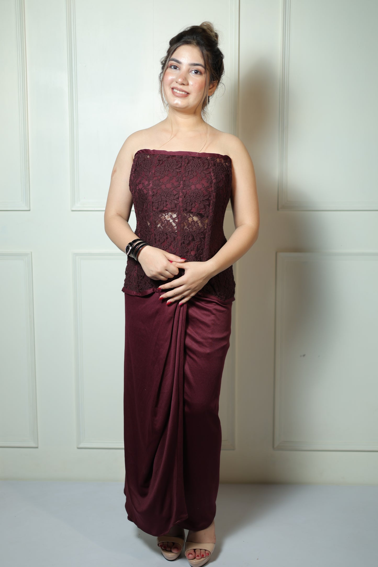 Corset Dhoti Dress