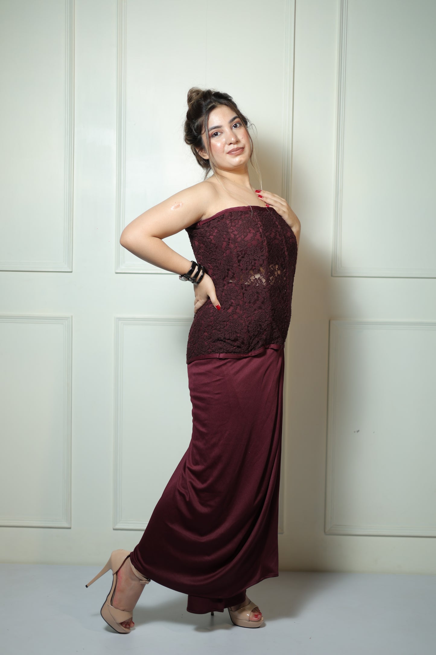 Corset Dhoti Dress