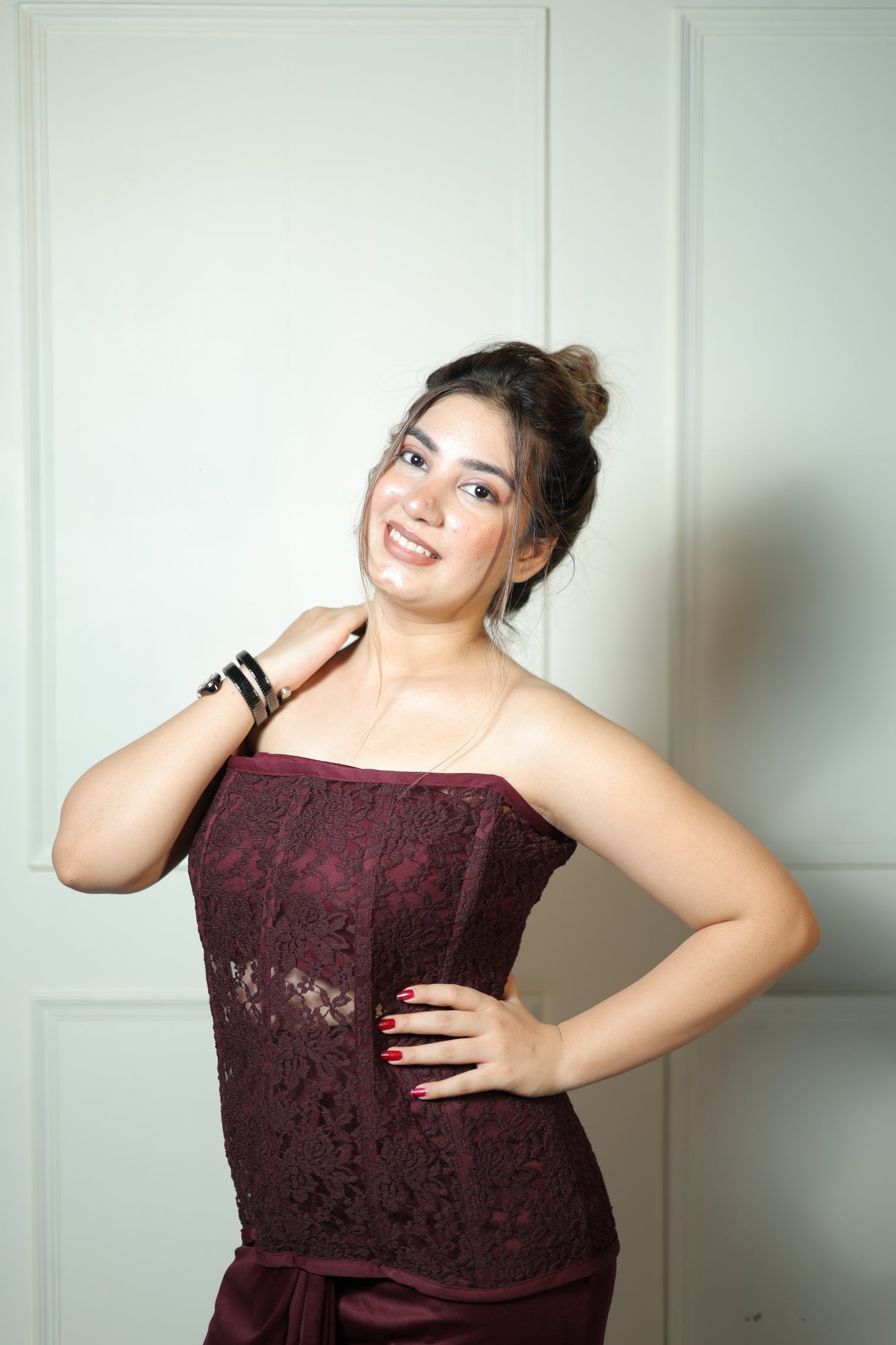 Corset Dhoti Dress