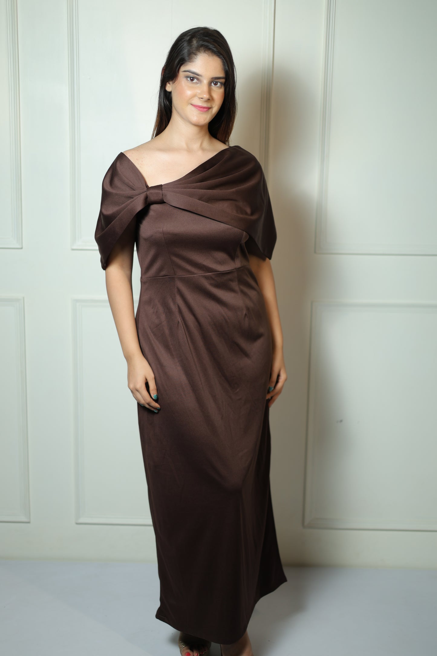 Brown Bow Dress