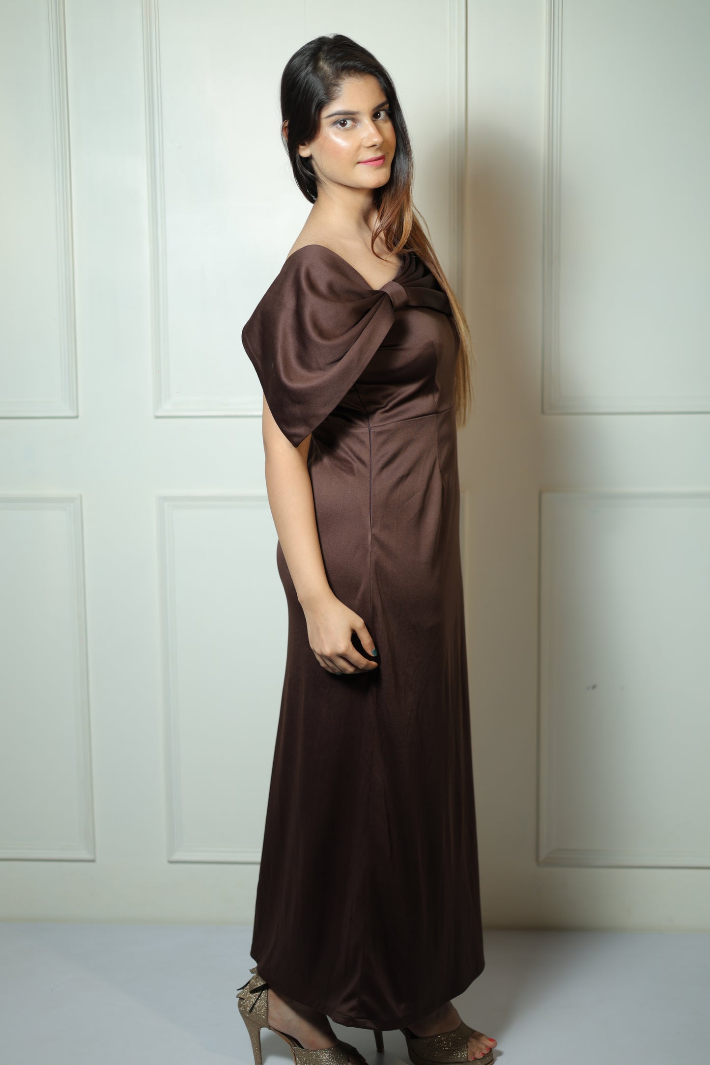 Brown Bow Dress