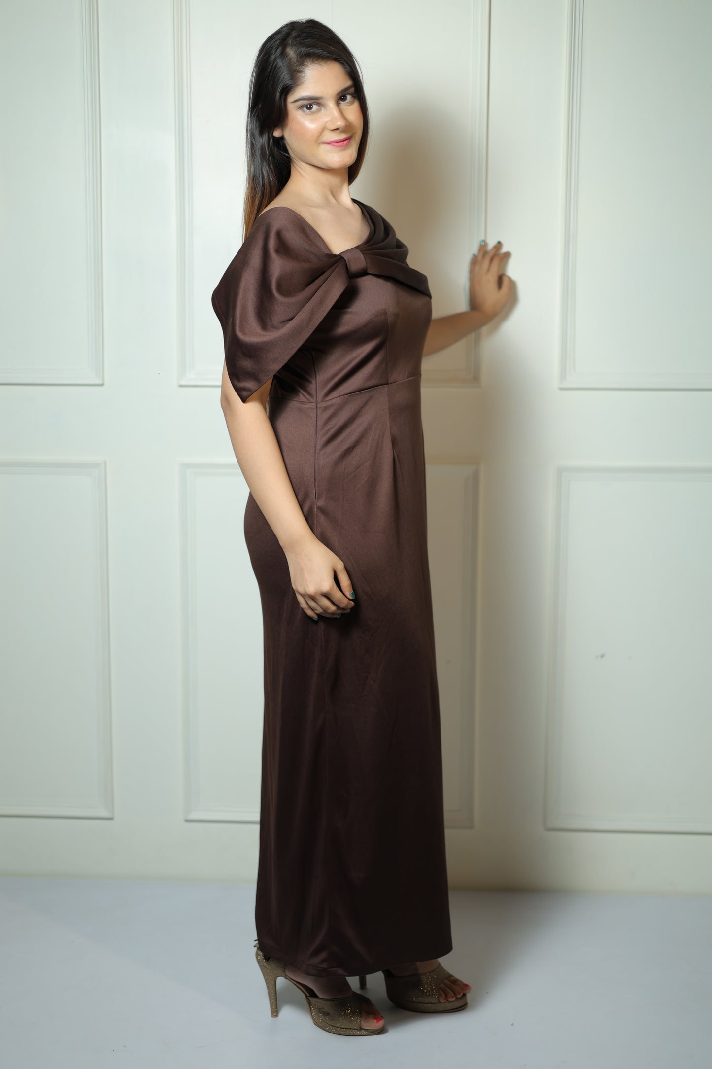 Brown Bow Dress
