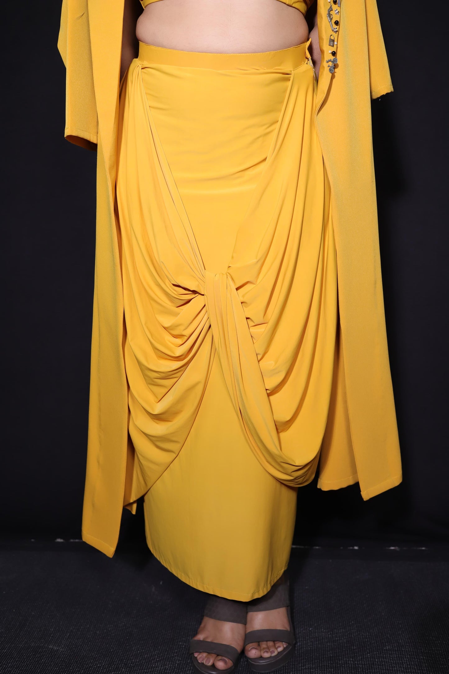 3 pc dhoti blazer coord set