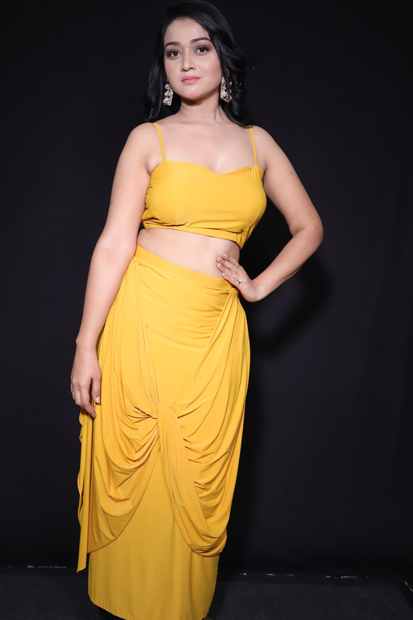 3 pc dhoti blazer coord set
