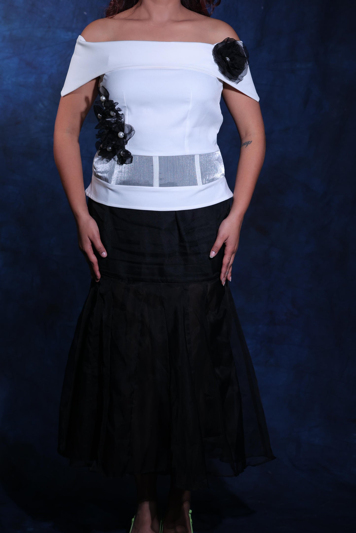 Black white coord set