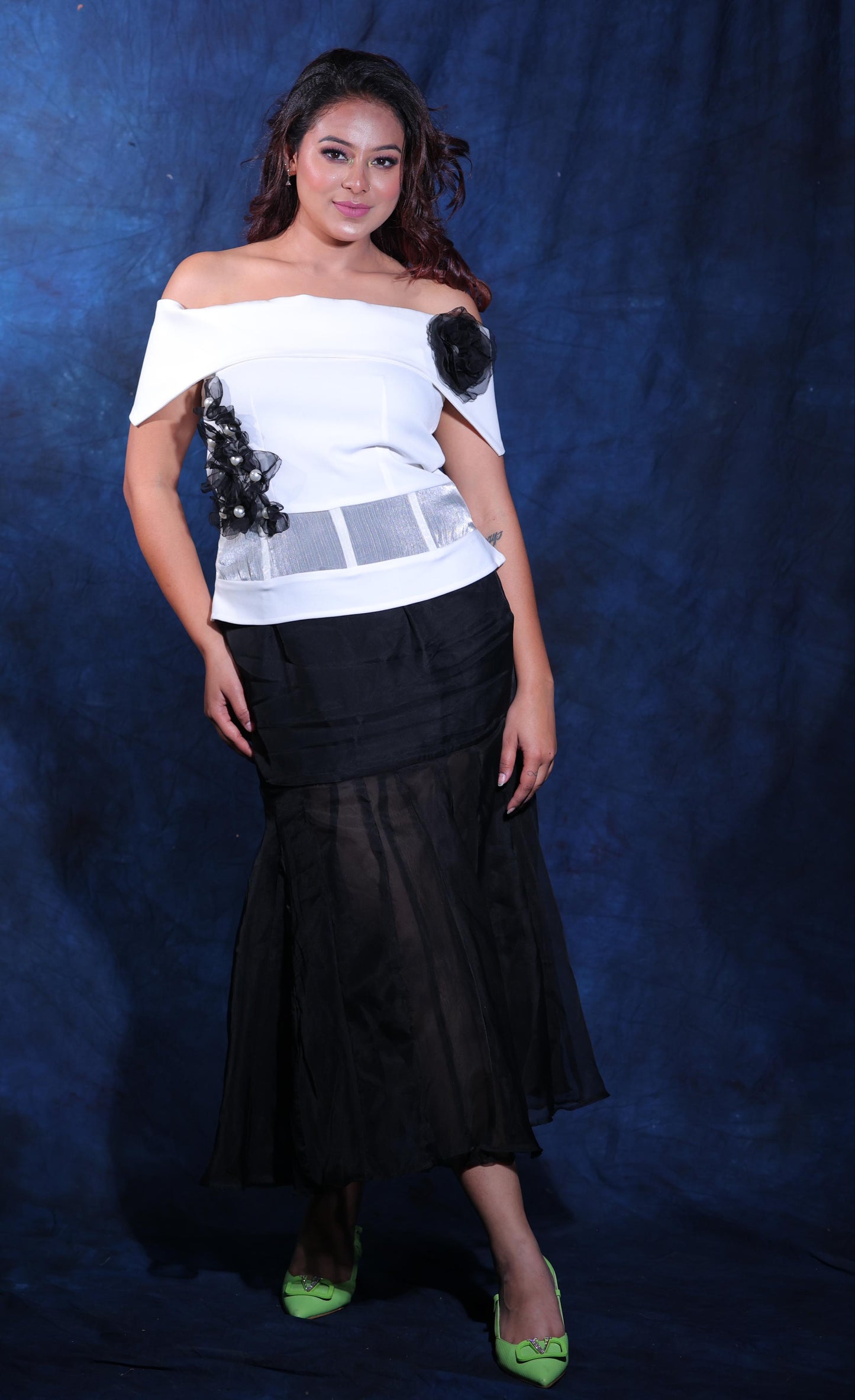 Black white coord set