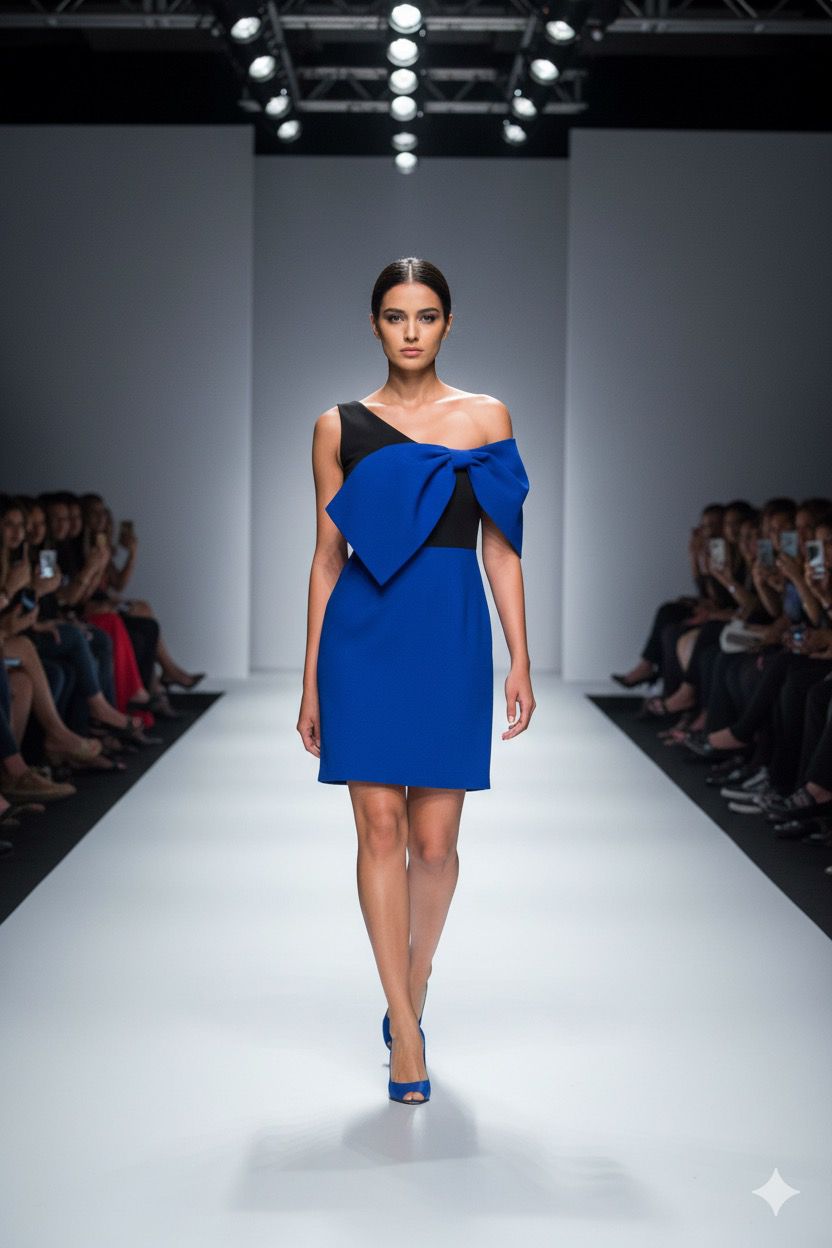 royal blue bow dress