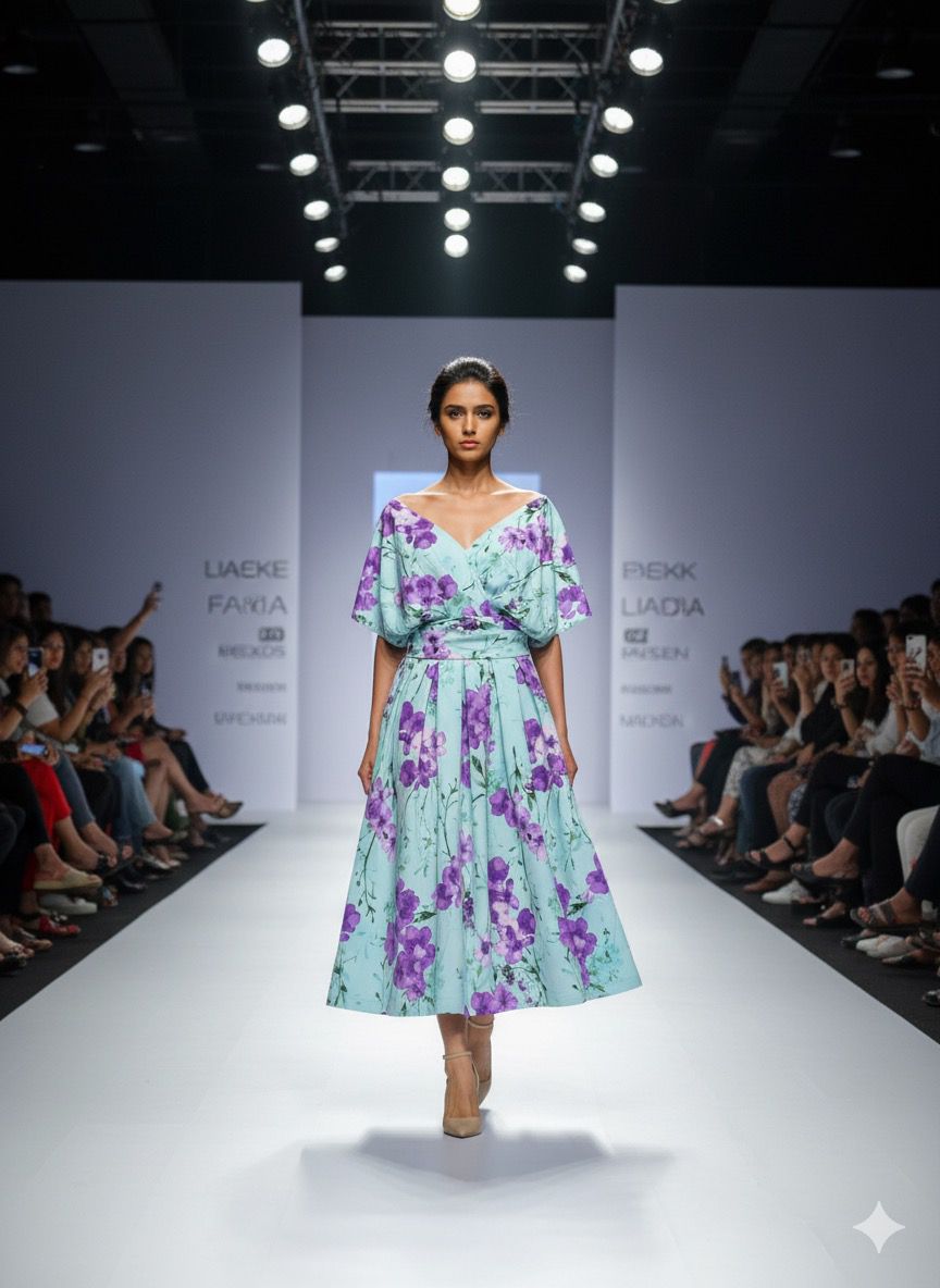 floral turquoise dress