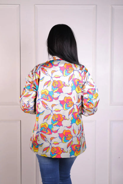 Floral Print Blazer Set