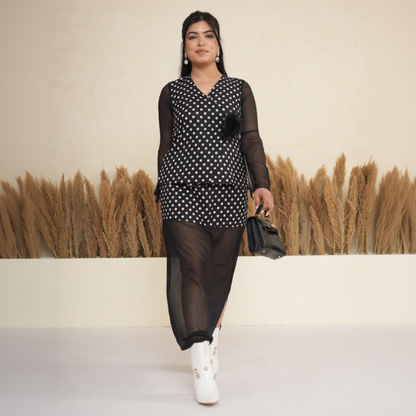 Polka Dot Sheer Layered Coord Set