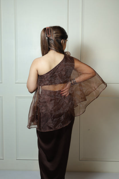 Organza Cape With Dhoti