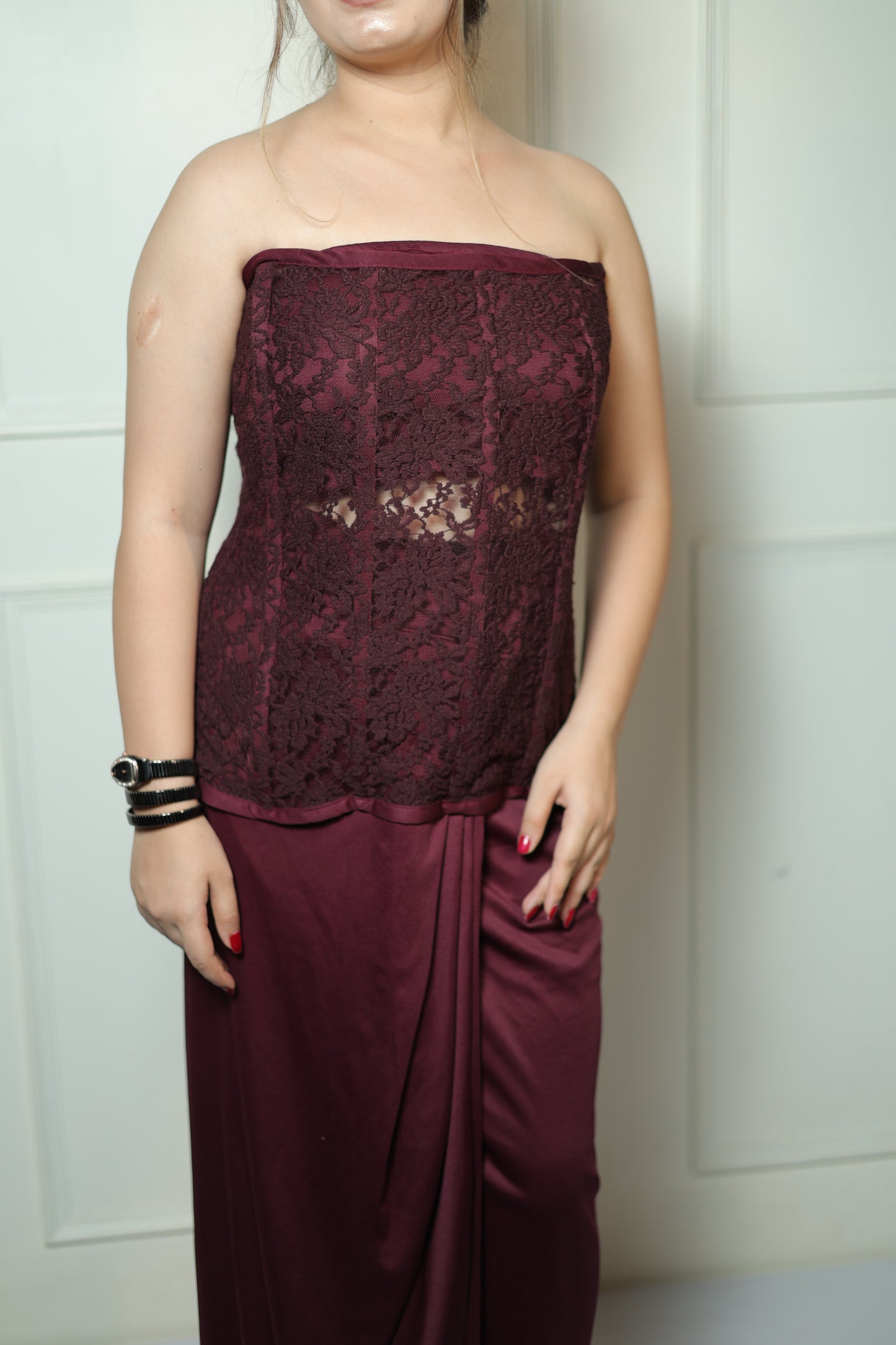 Corset Dhoti Dress