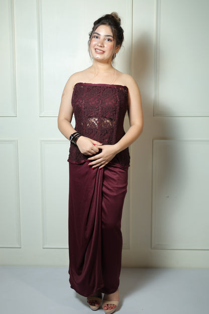 Corset Dhoti Dress