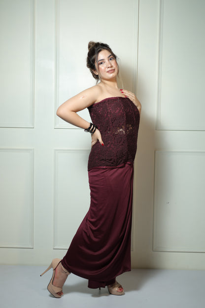 Corset Dhoti Dress