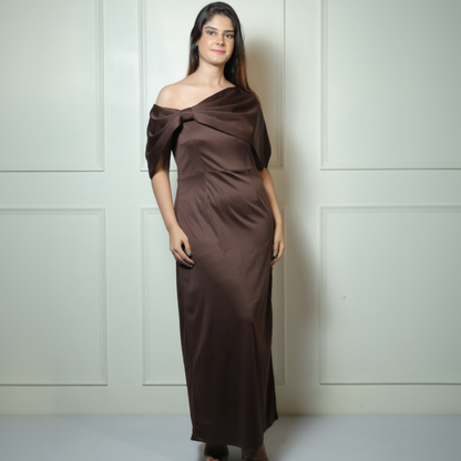 Brown Bow Dress