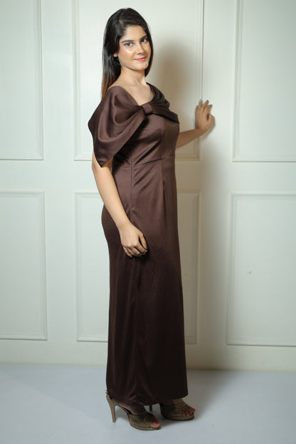Brown Bow Dress