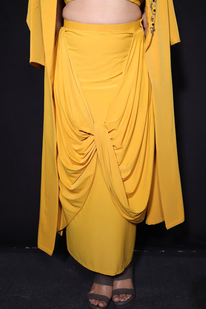 3 pc dhoti blazer coord set