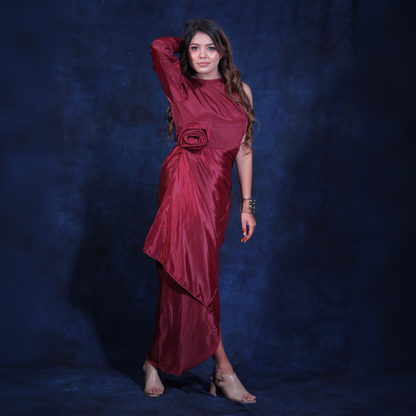 Crape rose dress