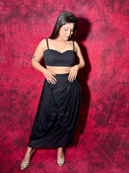 3 pc dhoti blazer coord set