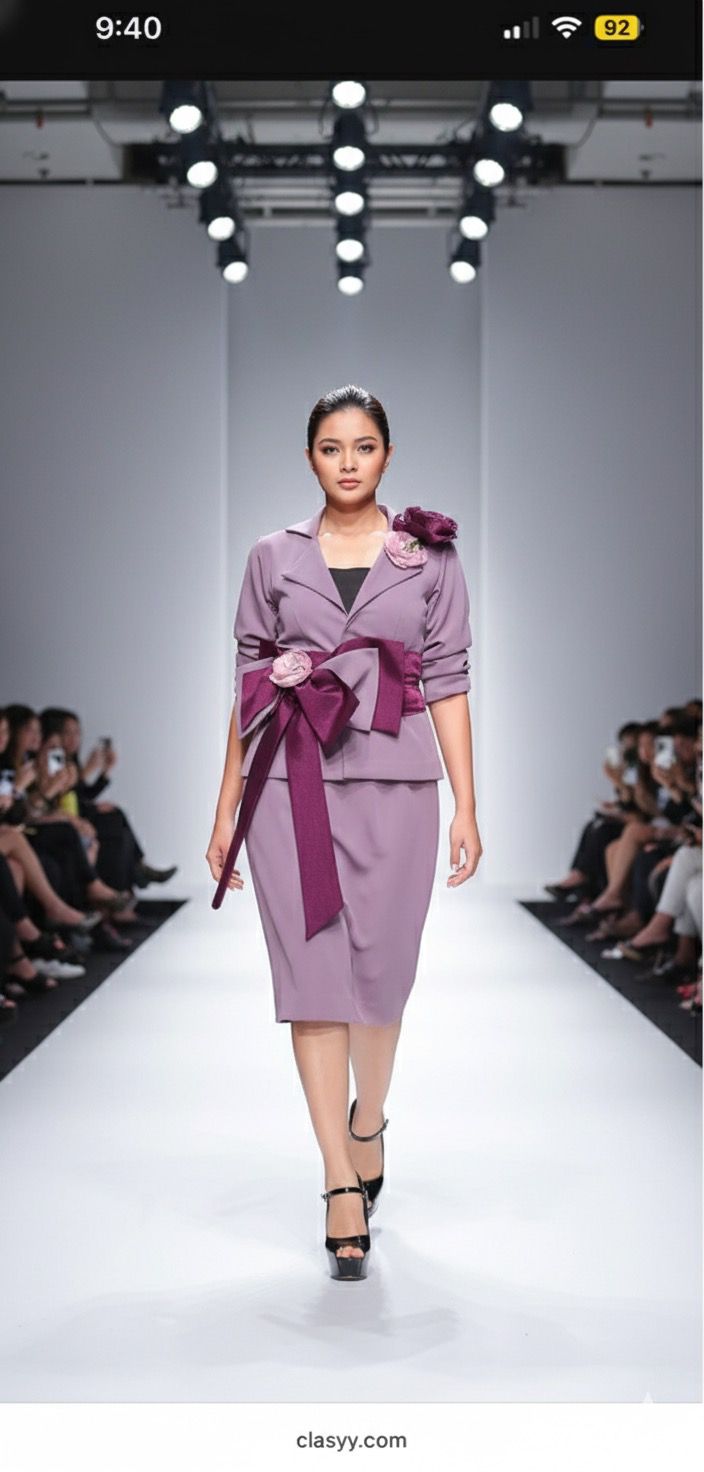 Lavender Blazer Skirt Co-ord set