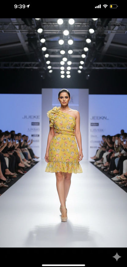 Floral Georgett Short Dress