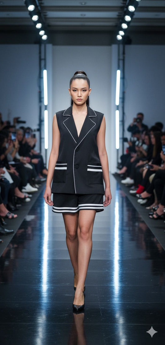 Black Shorts Coord Set