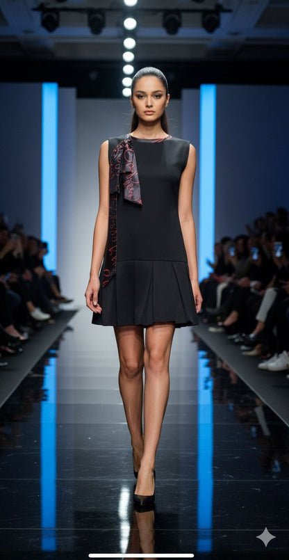 Black Clasyy Bow Dress