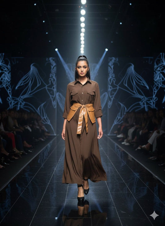 Brown Shirt Dress